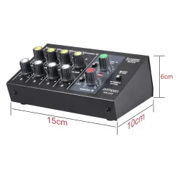 AM-228 sekoituskonsoli - ultra-kompakti - matala melu - 8 kanavaa äänimixer virta adapteri