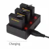 Batería y Cargadoresbatería AHDBT-501 - tres puertos duales cargador USB para GoPro 7 /6 / 5 cámara de acción