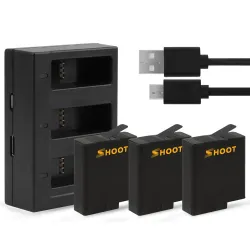 AHDBT-501 akku - kolme ja kaksi porttia USB laturi GoPro 7 / 6 / 5 Action Camera