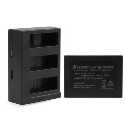 Batterie AHDBT-501 - Chargeur USB trois ports doubles pour GoPro 7 /6 / 5 Action Camera