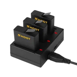 Batería y Cargadoresbatería AHDBT-501 - tres puertos duales cargador USB para GoPro 7 /6 / 5 cámara de acción