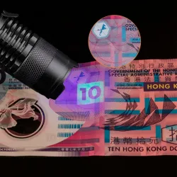 Zoomattava UV-LED-taskulamppu - merkkitarkistus - väärennetyn rahan tunnistus