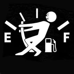 Gas - Kraftstoff - Vinyl Cartoon Auto Aufkleber