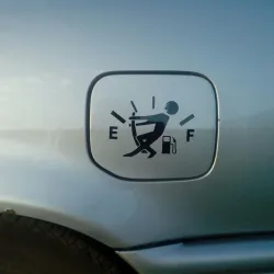 Gas - Kraftstoff - Vinyl Cartoon Auto Aufkleber