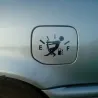 Kaasu - polttoaine - vinyyli sarjakuva auto tarra