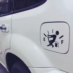 Gas - Kraftstoff - Vinyl Cartoon Auto Aufkleber