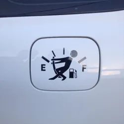 Gas - Kraftstoff - Vinyl Cartoon Auto Aufkleber