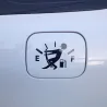 Kaasu - polttoaine - vinyyli sarjakuva auto tarra