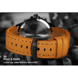 NAVIFORCE - bracelet en cuir - quartz watch