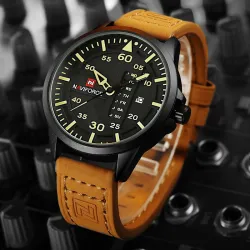 NAVIFORCE - bracelet en cuir - quartz watch