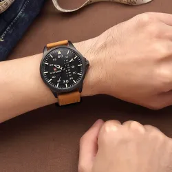 NAVIFORCE - bracelet en cuir - quartz watch