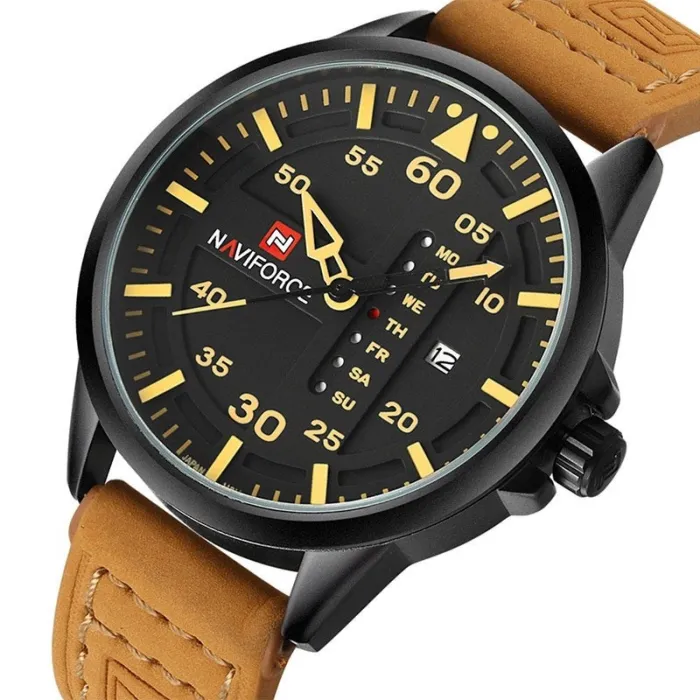 NAVIFORCE - bracelet en cuir - quartz watch