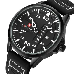 NAVIFORCE - Lederband - Quarzuhr