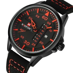 NAVIFORCE - läderband - kvarts klocka