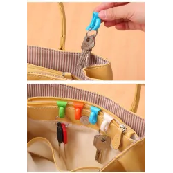 Mini bag clips - key holder hooks 2 pcs