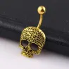 Czaszka - kolczyk do pępka - piercingPiercing