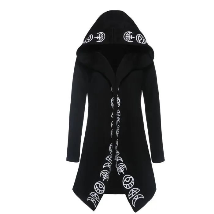 Gothic & Punk style - sweat-shirt longue - sweat à capuche lâche - coton
