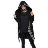Gothic & Punk Style - langes Sweatshirt - lose Kapuze - Baumwolle