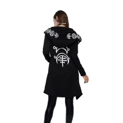 Gothic & Punk style - sweat-shirt longue - sweat à capuche lâche - coton