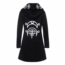 Gothic & Punk Style - langes Sweatshirt - lose Kapuze - Baumwolle