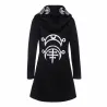 Gothic & Punk Style - langes Sweatshirt - lose Kapuze - Baumwolle