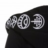 Gothic & Punk style - long sweatshirt - loose hoodie - cotton