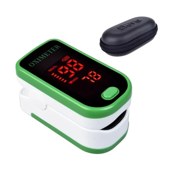 LED display - finger puls oximeter med skydd fall