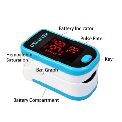 LED display - finger pulse oximeter with protection case