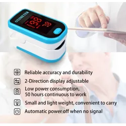 LED display - finger puls oximeter med skydd fall