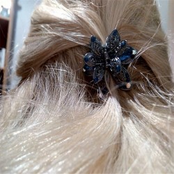 Fiore di cristallo - clip di capelli