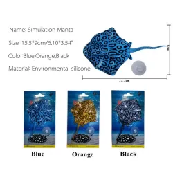 Aquarium décoration - éclat dans le noir - silicone manta