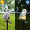 Owl-muoto - aurinkovoimaa - ulkona - puutarhavalaisin