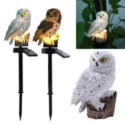 Owl form - solenergi - utomhus - trädgård ljus lampa
