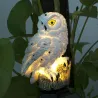 Owl form - solenergi - utomhus - trädgård ljus lampa