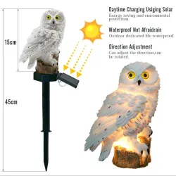 Owl shape - solar powered - outdoor - garden light lampSolar lighting