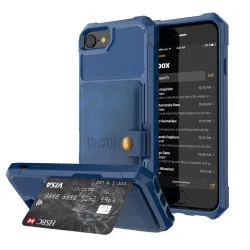 iPhone 6S Plus - 7 7Plus - 8 Plus - X - XS MAX - XS - XS - XR - läderskyddsfodral med monter