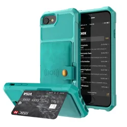 iPhone 6S Plus - 7 7Plus - 8 Plus - X - XS MAX - XS - XS - XR - läderskyddsfodral med monter