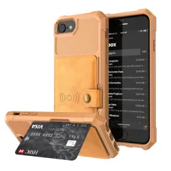 iPhone 6S Plus - 7 7Plus - 8 Plus - X - XS MAX - XS - XS - XR - läderskyddsfodral med monter