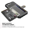 iPhone 6S Plus - 7 7Plus - 8 Plus - X - XS MAX - XS - XS - XR - läderskyddsfodral med monter