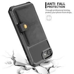 iPhone 6S Plus - 7 7Plus - 8 Plus - X - XS MAX - XS - XS - XR - läderskyddsfodral med monter