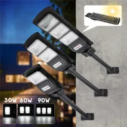 30W - 60W - 90W LED solar street light lamp - PIR motion sensor - remote control - waterproof