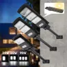 Alumbrado público30W - 60W - 90W LED lámpara de luz de calle solar - PIR sensor de movimiento - control remoto - impermeable