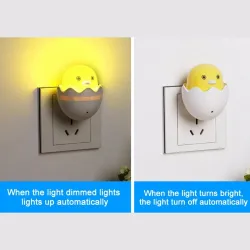 ApliquesLED AC 220V - enchufe de pared - luz de noche - con sensor de control - pato amarillo