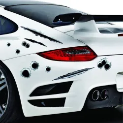 PegatinasAgujeros de bala - pegatina de coche 3D - impermeable - 21 * 30cm