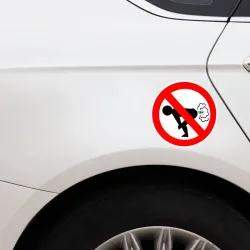 No Farting - Bilklistermärke - 12 * 12 cm