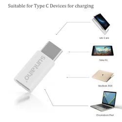 CablesUSB C a micro adaptador USB - OTG cable tipo-C convertidor 3 piezas