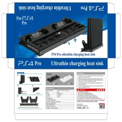 Playstation 4 Pro - vertical stand - cooling fan - charging station - USB Hub