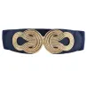 Vintage Chinese knot - elastic leather belt