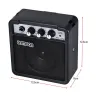 GuitarrasAmplificador portátil mini 5W & altavoz para guitarra y ukulele - batería incorporada