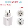 EnchufesWifi plug with power monitor - 16A EU RGB - toma inteligente inalámbrica con control de voz para Google Home Alexa